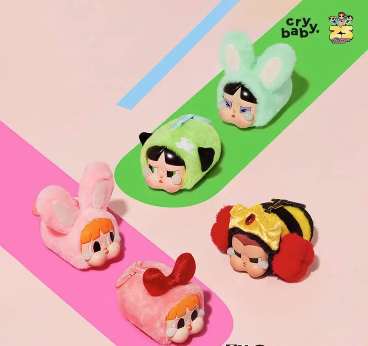 CRYBABY x POWERPUFF GIRLS Series vinyl Face Plush Blind Box