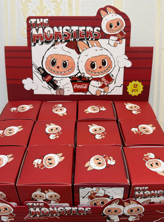 Mini Coca Cola Labbubu Keychains Blind Box